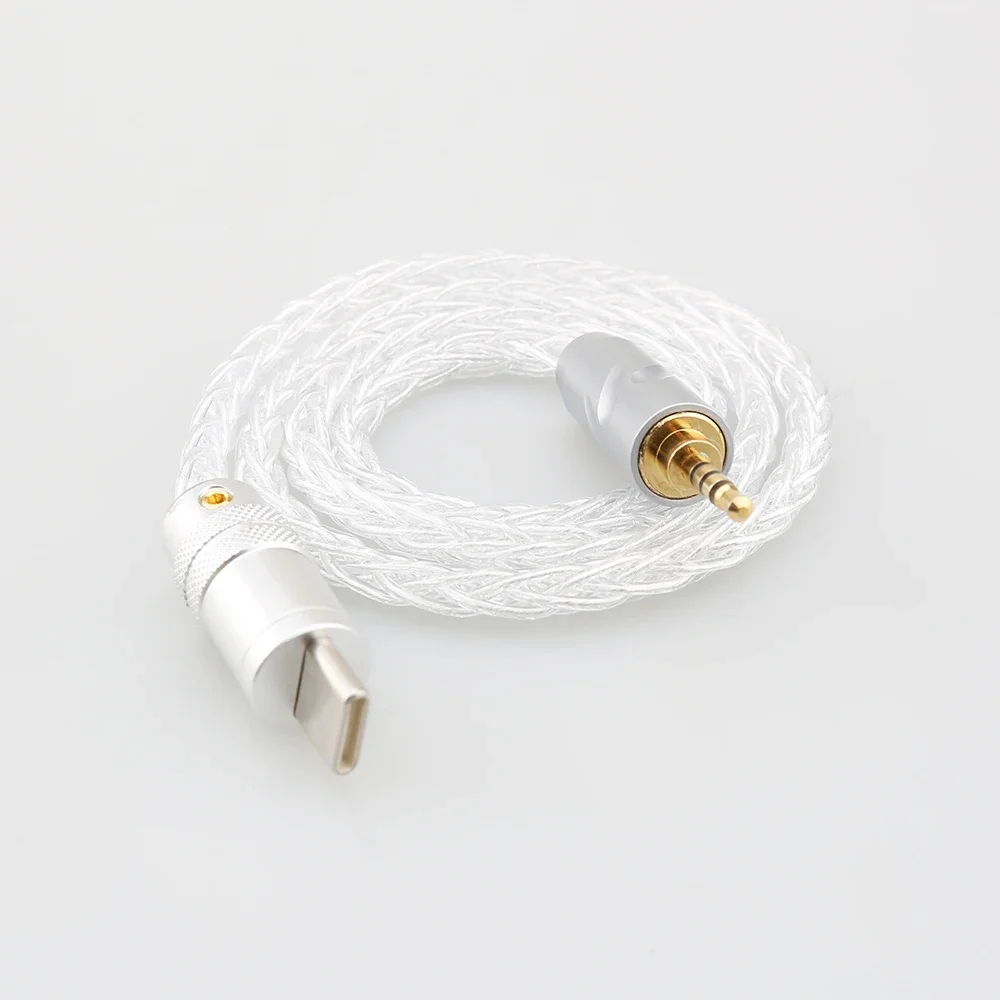Premium Silver USB-C Audio Cable for HiFi Sound 3 Premium Silver USB-C Audio Cable for HiFi Sound - Image 3