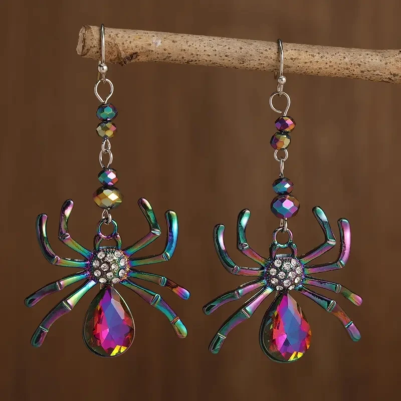 Colorful Spider Dangle Earrings for Women 2 Colorful Spider Dangle Earrings for Women - Image 2