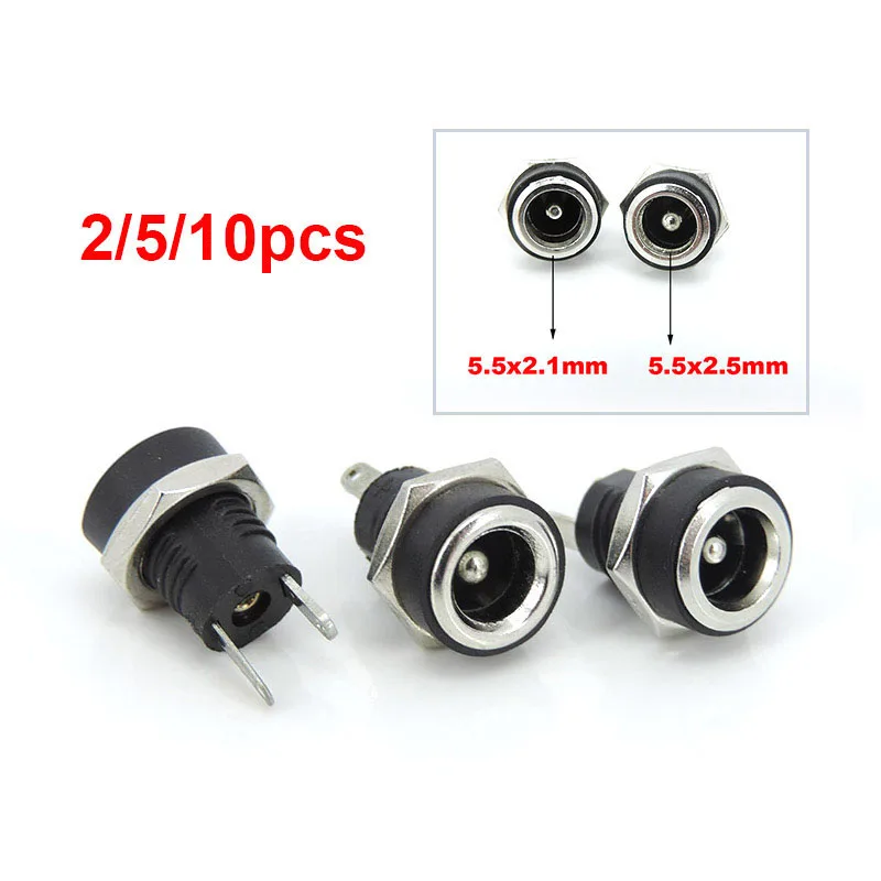 DC Power Jack Socket 5.5x2.1/2.5mm for Projects 2 DC Power Jack Socket 5.5x2.1/2.5mm for Projects - Image 2
