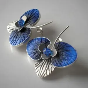 Blue Leaf Flower Drop Earrings for Women 4 S472de2f8b83143fbbb98d6a8f09fabf3Z