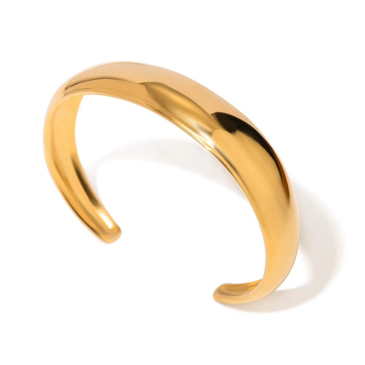 Stainless Steel Gold-Finish Cuff Bracelet 1 Stainless Steel Gold-Finish Cuff Bracelet