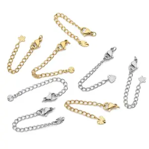 18k Gold-Plated Stainless Steel Extension Chain Set 14 S47308ebb99674a67aa507c2cd16237245