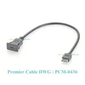 Panel Mount USB C Extension Cable, 0.6m 13 S4730e9975bf2483bb401947d339e4ffcD