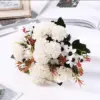 Elegant White Hydrangea Artificial Bouquet 39cm