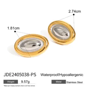 Stainless Steel Geometric Earrings Collection 19 S47392722036b4c2f9d87f2f860a607edj