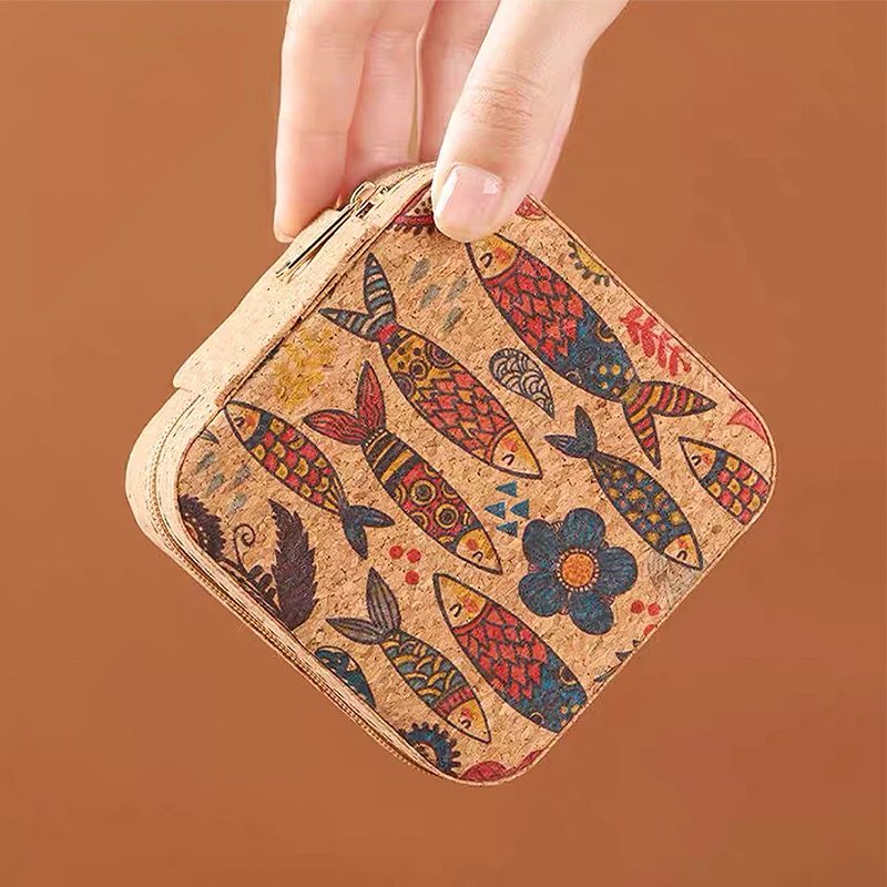 Eco-Friendly Cork Jewelry Organizer with Wood Interior 4 Eco-Friendly Cork Jewelry Organizer with Wood Interior - Image 4