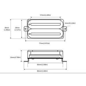White Dual Blade Humbucker Pickup for Electric Guitars 14 S47521a1facc343ad8b2d15da35eb41d9o