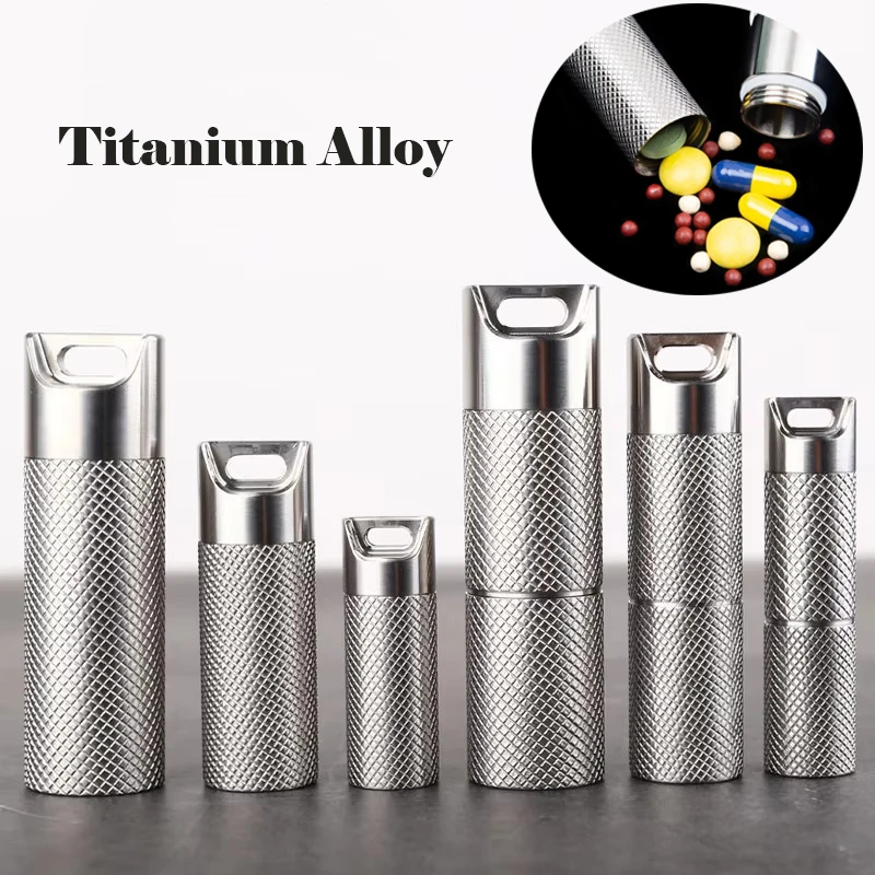 Titanium Alloy Travel Pill Box - Multiple Sizes 2 Titanium Alloy Travel Pill Box - Multiple Sizes - Image 2
