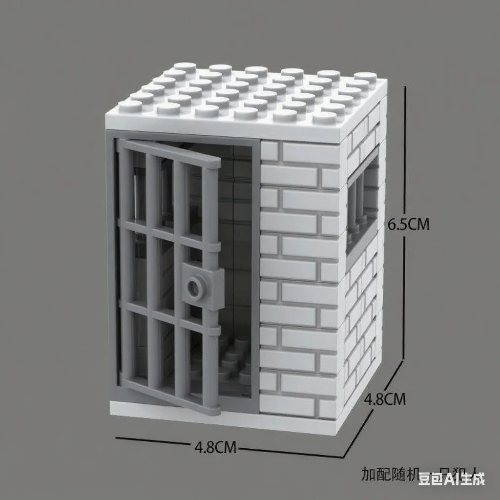 Mini Jail Prison Block Building Set for Kids 4 Mini Jail Prison Block Building Set for Kids - Image 4