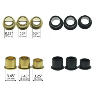 Vintage Brass Guitar Tuner Bushings Set 8 S47bb8c28e0324fd08b3cda8f455b0867a