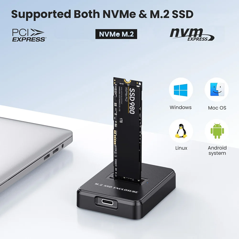 Black M.2 Enclosure for NVMe & SATA SSDs 3 Black M.2 Enclosure for NVMe & SATA SSDs - Image 3