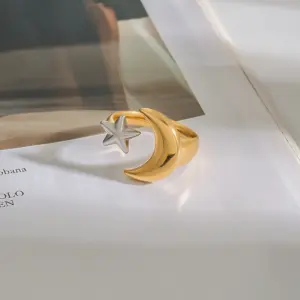 Celestial Stainless Steel Women's Adjustable Ring 8 S47ce4d8c03b34525bc9261b77845ecb9W