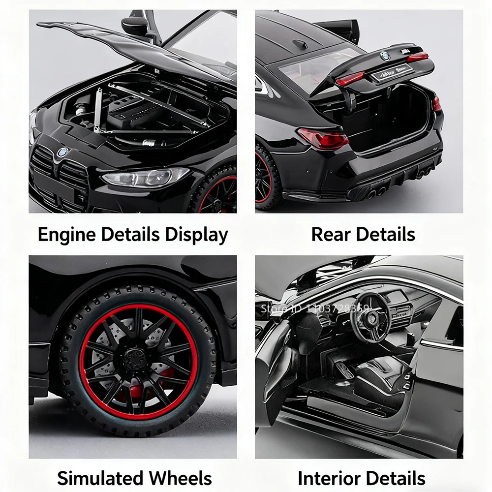 BMW M4 1:32 Scale Diecast Model Car 3 BMW M4 1:32 Scale Diecast Model Car - Image 3
