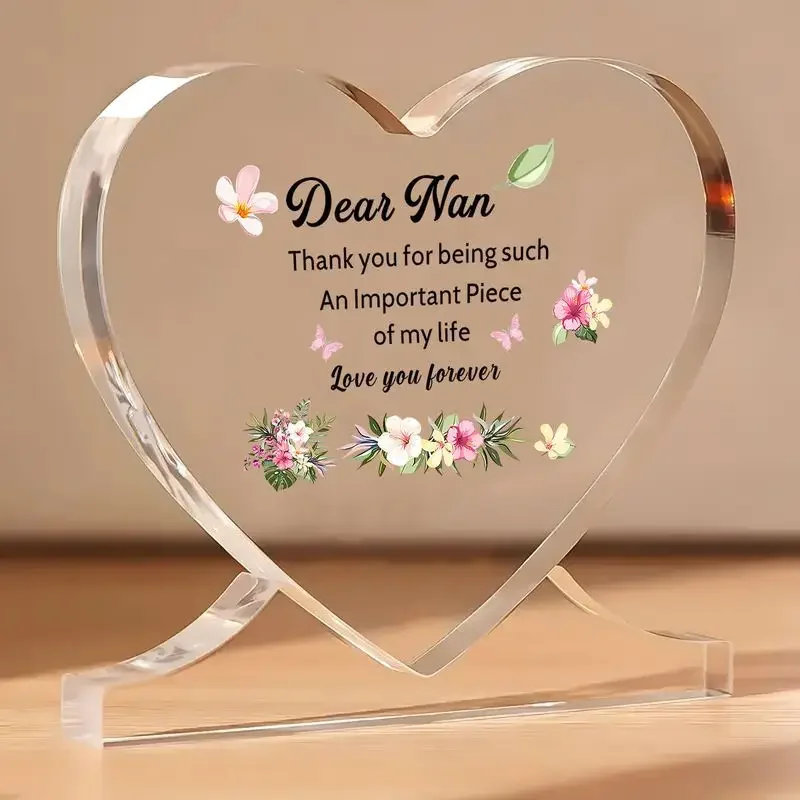 Heart-Shaped Acrylic Decor for Grandma 3 Heart-Shaped Acrylic Decor for Grandma - Image 3