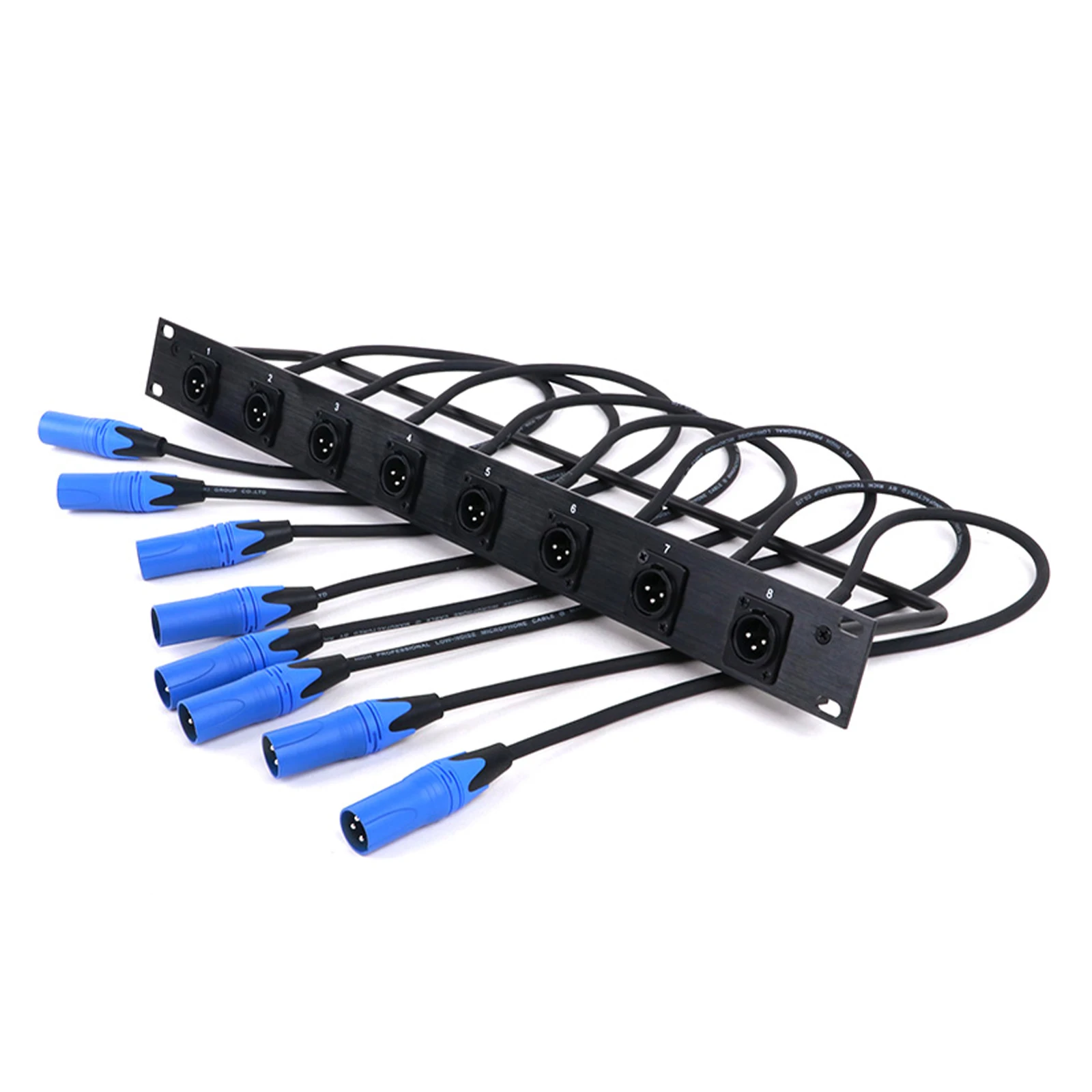 Professional 1U XLR Patch Panel with 8 Male Connectors 7 Professional 1U XLR Patch Panel with 8 Male Connectors - Image 7