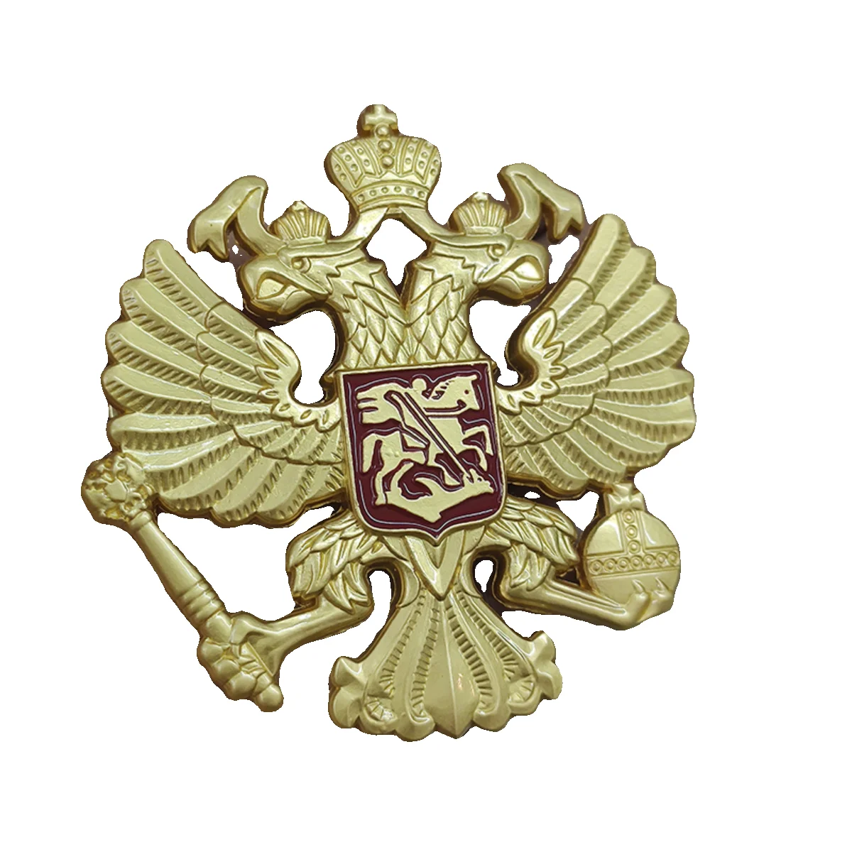 Russian Emblem Brooch in Gold Finish 6 Russian Emblem Brooch in Gold Finish - Image 6