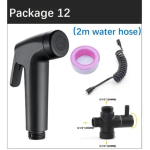 Black Handheld Bidet with G1/2" Connection 17 S4824337cbff34ebf9818c26235f143ecW