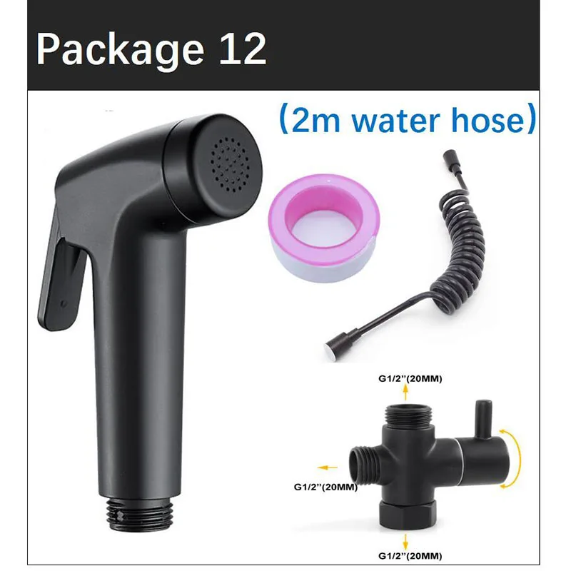 Black Handheld Bidet with G1/2" Connection 8 Black Handheld Bidet with G1/2" Connection - Image 8