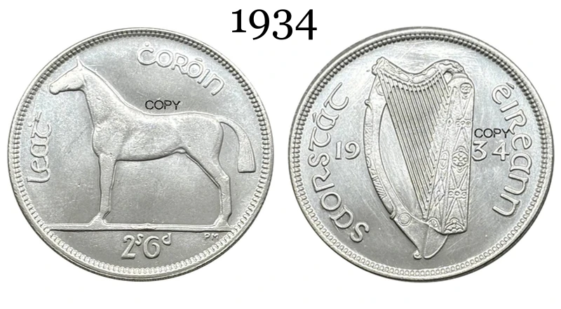 Irish 1928-1937 Commemorative Coin Replica 7 Irish 1928-1937 Commemorative Coin Replica - Image 7