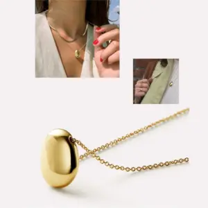 Elegant Gold-Tone Stainless Steel Necklace