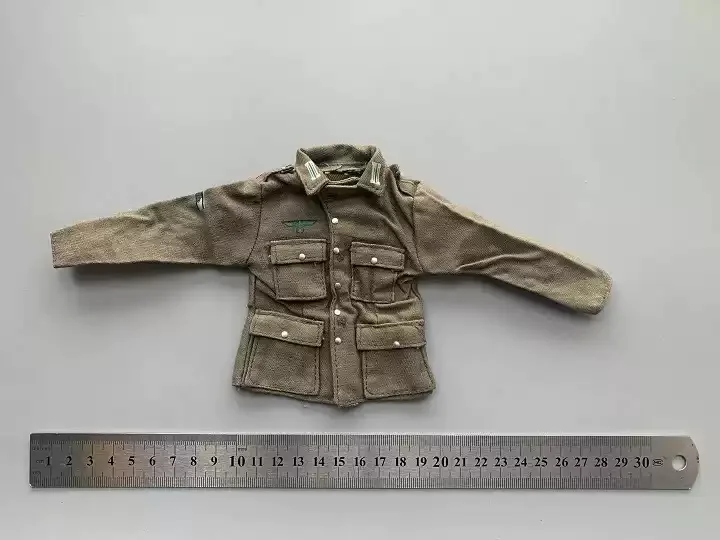 WWII Light Green Action Figure Coat for Collectors 7 WWII Light Green Action Figure Coat for Collectors - Image 7