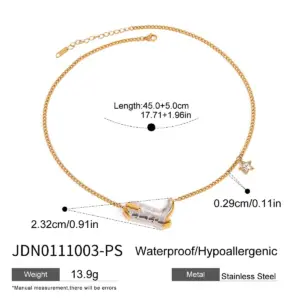 Stainless Steel Pentagram Necklace for Women 13 S494621cd036e4beea3add51f6d306153e