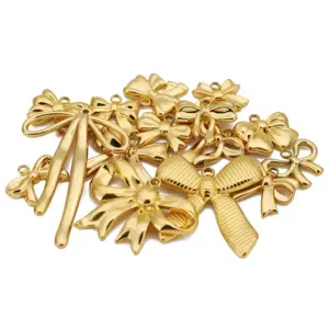 Stainless Steel Bow Knot Charms Set of 5 13 S49675186443b4299a66cb80360b2bc01x