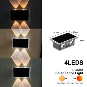 Colorful Solar Fence Light with 4 LEDs 18 S4968ce48324b47d0826d8ad9d04322e7k