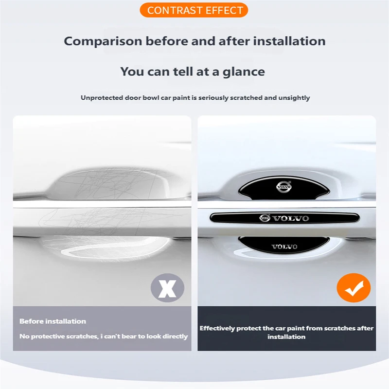 Car Door Handle Protector Stickers Set of 4 or 8 6 Car Door Handle Protector Stickers Set of 4 or 8 - Image 6