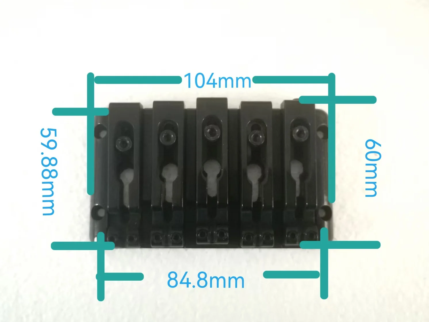 Professional Black Bass Guitar Tailpiece and Bridge 5 Professional Black Bass Guitar Tailpiece and Bridge - Image 5
