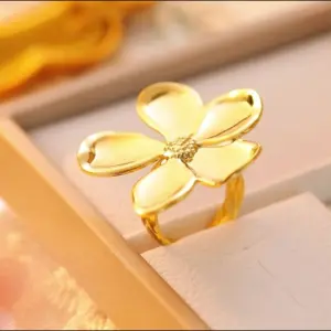Stainless Steel Gold Flower Ring 10 S499b41218d724427ae8ab8230ba96f7aZ
