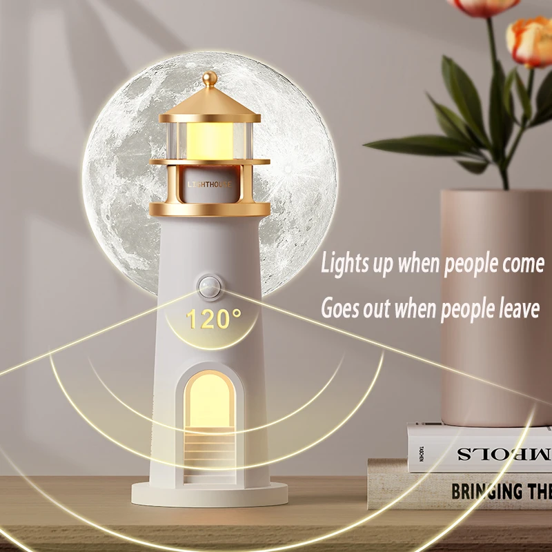Moon Lighthouse Projection Lamp with White Noise 3 Moon Lighthouse Projection Lamp with White Noise - Image 3