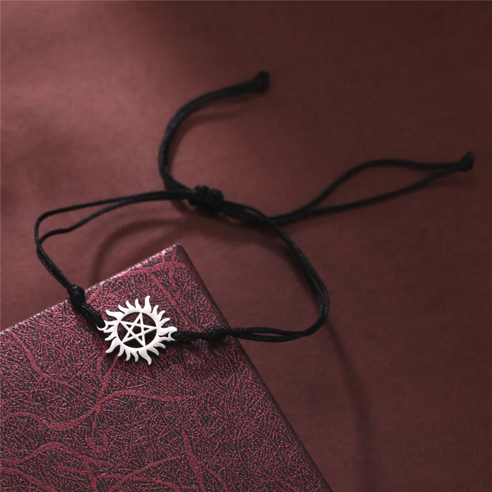 Mystical Sun Pentagram Stainless Steel Bracelet 7 Mystical Sun Pentagram Stainless Steel Bracelet - Image 7