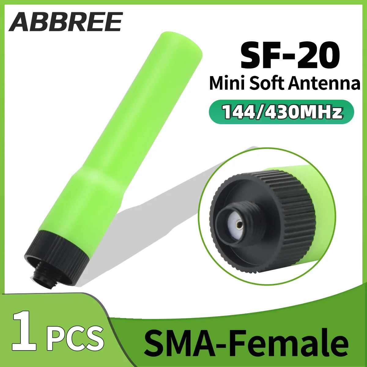 7 cm Bright Green Soft VHF/UHF Antenna for Radios 8 7 cm Bright Green Soft VHF/UHF Antenna for Radios - Image 8