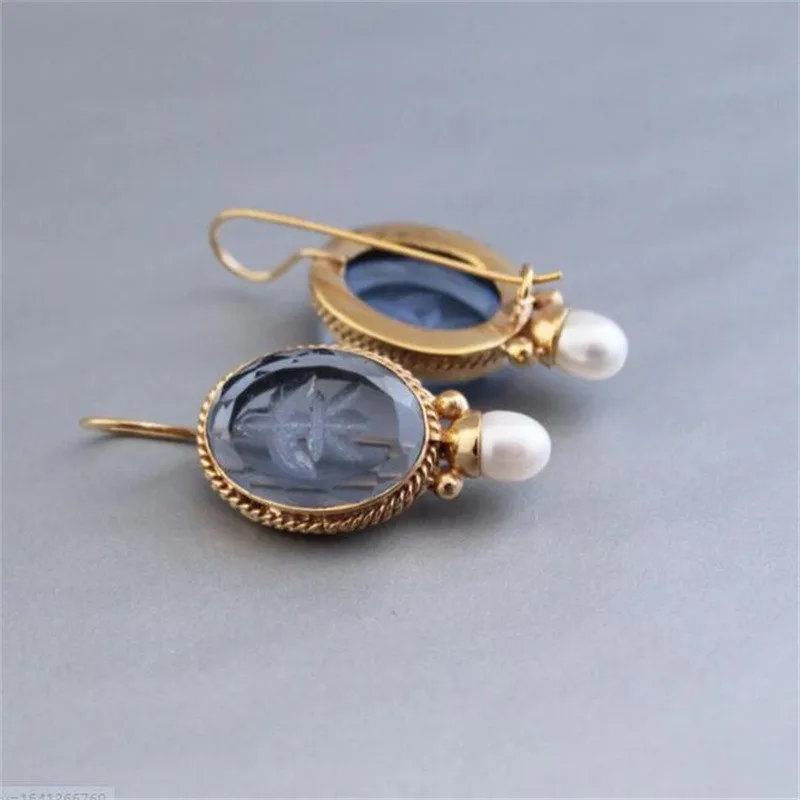 Vintage-Inspired Purple Stone Drop Earrings 3 Vintage-Inspired Purple Stone Drop Earrings - Image 3