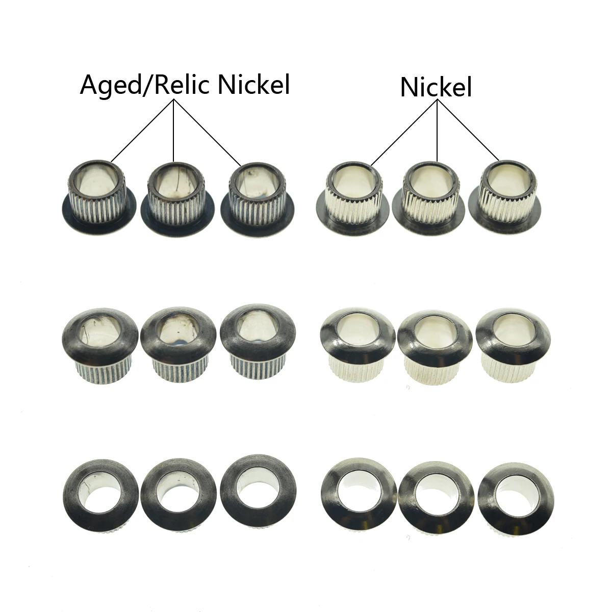 Vintage Brass Guitar Tuner Bushings Set 2 Vintage Brass Guitar Tuner Bushings Set - Image 2