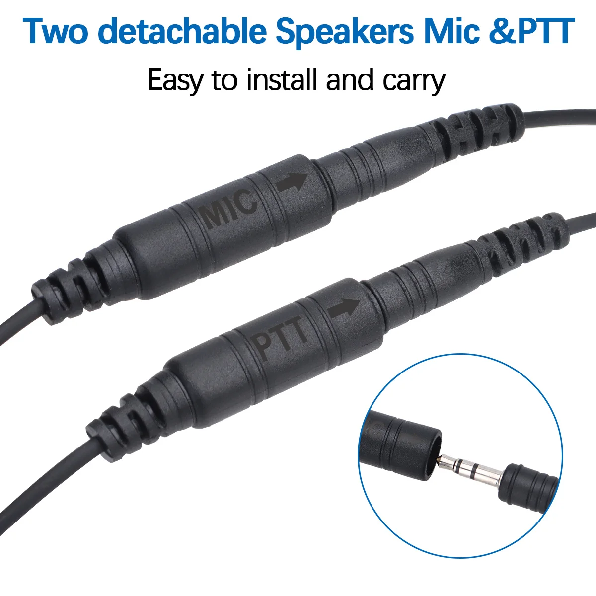 Black Motorcycle Helmet Headset System 8Ω Speakers 6 Black Motorcycle Helmet Headset System 8Ω Speakers - Image 6