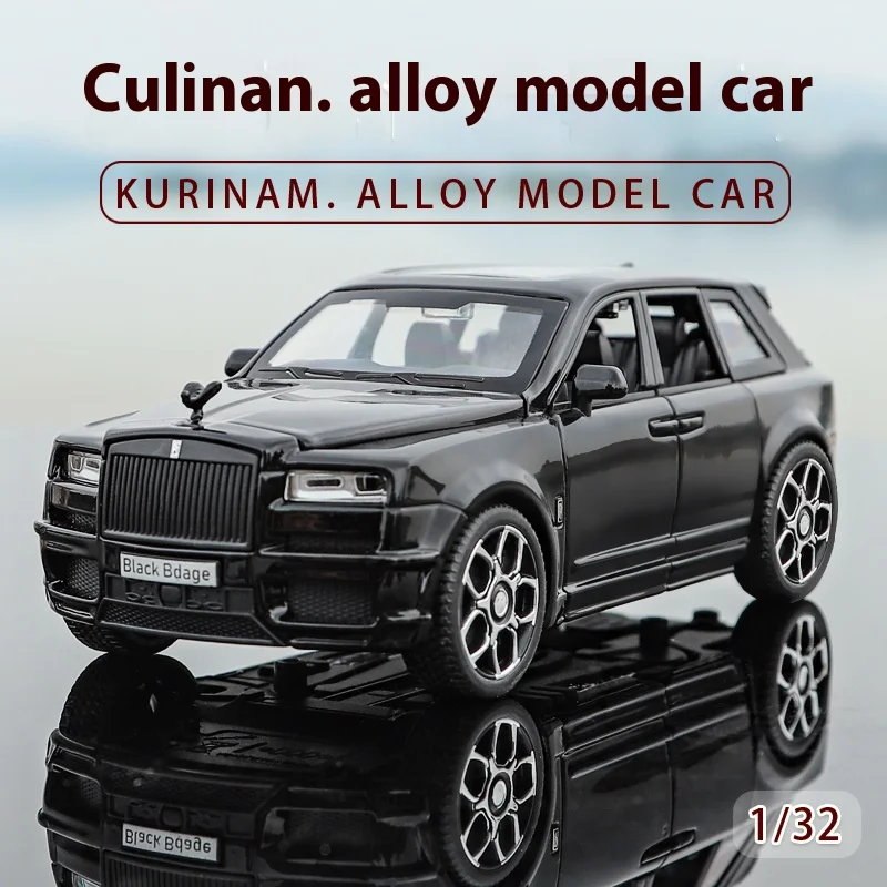 1:32 Scale Black Diecast Rolls Royce Cullinan Model 6 1:32 Scale Black Diecast Rolls Royce Cullinan Model - Image 6
