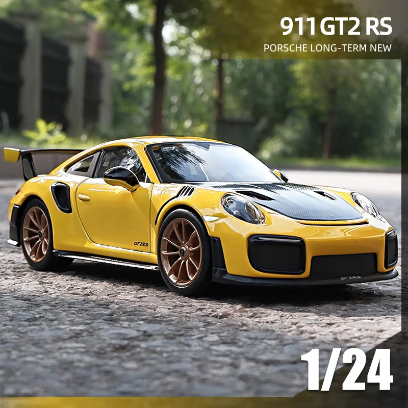 Vibrant Yellow Porsche 911 GT2 RS Model Car 5 Vibrant Yellow Porsche 911 GT2 RS Model Car - Image 5