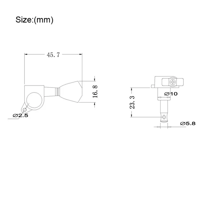 High-Quality Guitar Tuning Pegs with Trapezoid Handles 5 High-Quality Guitar Tuning Pegs with Trapezoid Handles - Image 5