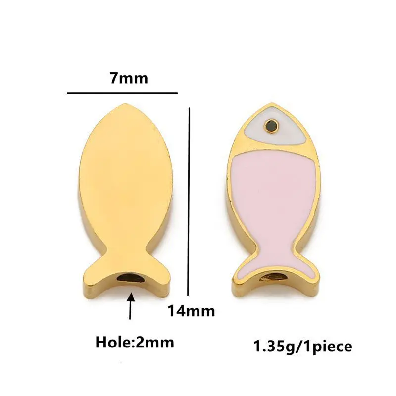 Vibrant Stainless Steel Fish Charm Set 6 Vibrant Stainless Steel Fish Charm Set - Image 6