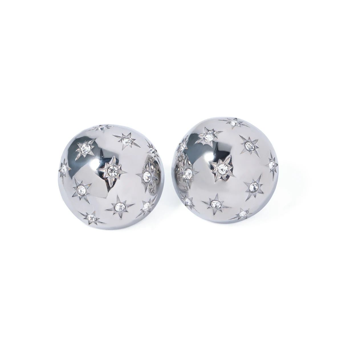 Colorful Star and Half-Ball Stainless Steel Earrings 9 Colorful Star and Half-Ball Stainless Steel Earrings - Image 9
