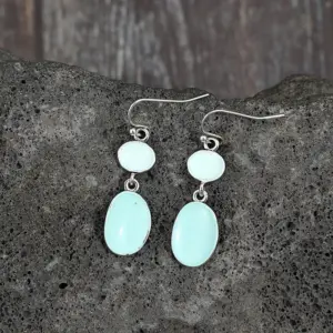 Vintage Silver Drop Earrings with Blue Patterns 8 S4ae38d7f1cdc496fb425ecae79e5bde5w