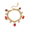 Vibrant Fruit Charm Bracelet Stainless Steel
