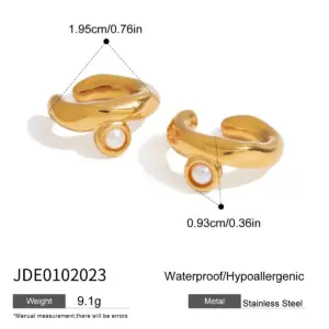 Gold Stainless Steel Pearl Clip Earrings 13 S4b0b33b90c7f44a7b14b594a31366d8fx 2