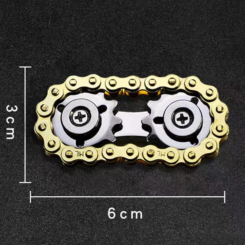 Metal Chain-Inspired Fidget Spinner 60×36mm 6 Metal Chain-Inspired Fidget Spinner 60×36mm - Image 6