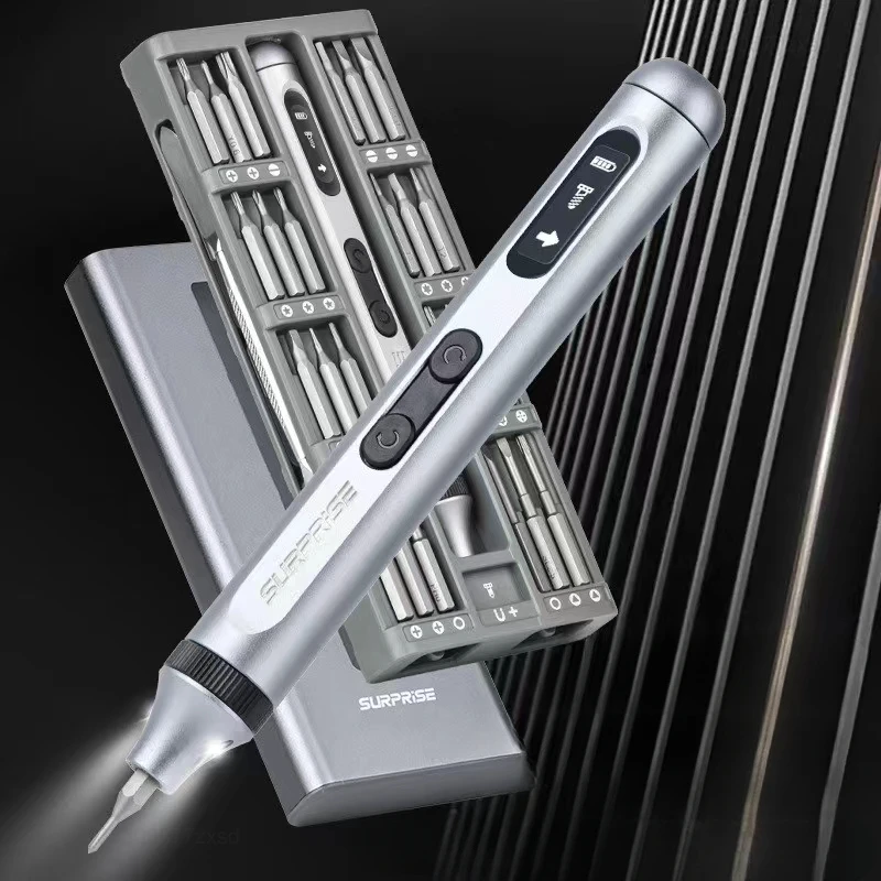 Silver Precision Electric Screwdriver Kit 2 Silver Precision Electric Screwdriver Kit - Image 2