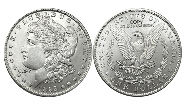 US 1893 S Morgan Silver Coin Replica 8 US 1893 S Morgan Silver Coin Replica - Image 8