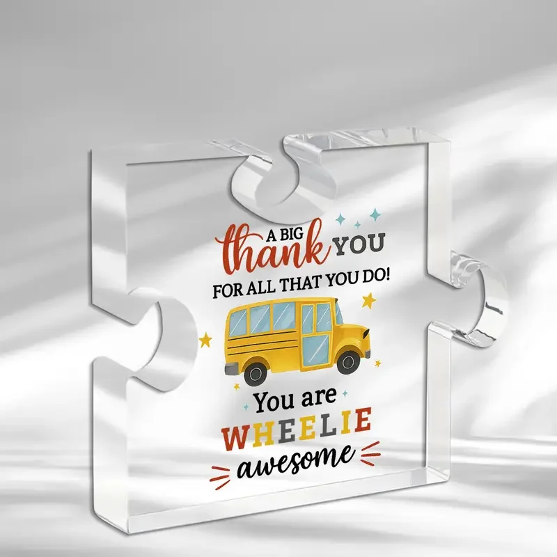 Colorful School Bus Appreciation Acrylic Ornament 2 Colorful School Bus Appreciation Acrylic Ornament - Image 2