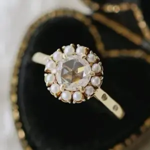 Gold or Silver Fashion Ring with Pearl Accent 9 S4b7992eb24f34d329d203a5a084ac61dv